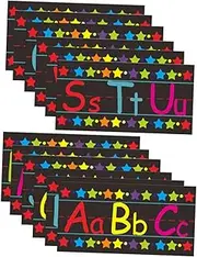 HOMSFOU 1 Set DIY Removable Numbers Decal and Alphabet Poster for Classroom Decoration Educational and Wall Stickers for Early Learning and Intellectual Development