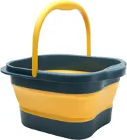 Pedicure Luxury Bath Massage Basin Folding Foot Spa Tub Bucket Feet Therapy Blue