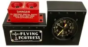 B-17 Flying Fortress Radio Destruct/Cockpit Clock Desk Set, Aviation OFF-0106