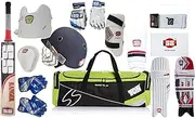 SS Best Sports 100% Original Brand Cricket Complete Batting Set With Accessories Ranger Cricket Bat+Batting Gloves+Score Book+Elbow Sleeve+Batting Legguard+Chest Guard+Elbow Guard (Cricket Kit)