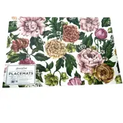 Hester and Cook Garden Cascade Floral Pad of 24 Paper Placemats New Boho Summer