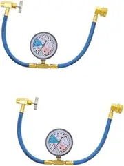 Mobestech 2 Pcs Charging Filling Hose for Ac Units 1/2 Filling Gauge 49cm High-pressure R134a Vehicle Ac