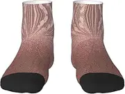 [JBYJBX] Rose Gold Red Print Adult Socks Womens Mens Workout Thermal Cozy All-Season Gift Holiday Articles Use, 1 Black, One size, 1 Black, One size