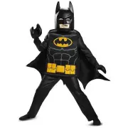 Batman LEGO Movie Deluxe Kids size M 7/8 6pcs Costume Licensed Cape Mask Hands