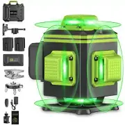 16 Lines Laser Level Self Leveling - 4x360° Cross Line Laser with LCD Screen,...