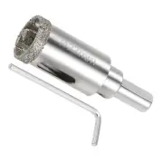 Diamond Hole Saws Glass Drill Bits 22mm with Center Guide Drill Bit Zinc Plated