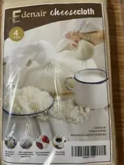 Cheesecloth, Grade 90, 36 Sq Feet, Reusable, 100% Unbleached Cotton Fabric, Fine