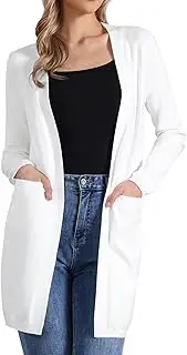 [Allegra K] Long Cardigan Sweater for Women's Long Sleeve Open Front Lightweight Knit Cardigans