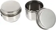 Gatuida 2 Pcs Stainless Steel Artist Brush Washing Pot with Lid Portable Pen Cleaning Basin for Easy Cleaning Home School and Studio for Oil and Watercolor Painting