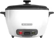 BLACK+DECKER 6-Cup Rice Cooker, RC506, 3-Cup Uncooked Rice, Steaming Basket, Rem