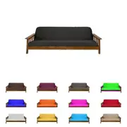 Futon Mattress Covers, Slipcovers, Bed Covering Protector, Twin Size Black