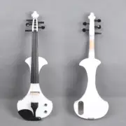 5 string Electric violin Solid wood Ebony fittings Passive pickup White Violin