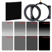 ZOMEI 4x6''mm GND&ND2,ND4,ND8,ND16 Filter Kit+4*4'' Glass ND1000+Ring+Holder