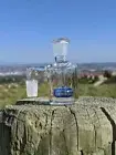 3" Blue 14mm 90° Mini Dry Ash Catcher Glass Water Pipe Bong Pyrex Percolator