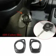 Carbon Fiber ABS Key Case Cover Key Fob Shell Trim Fit For Suzuki Jimny 2019-20