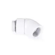 Alphacool Eiszapfen G1/4" Male to Female Extender, 45 Degree Rotary, White