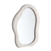 Furb Wall Mirror Makeup Vanity Mirror Fabric Frame Home Decor Livingroom Bedroom