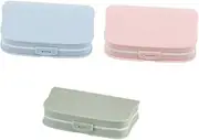 3Pcs Medicine Storage Organizer Box Compartment Jewelry Case Lightweight and Portable for Travel Suitable for Pills Earrings and Necklaces