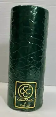 NEW - Vintage Colonial Candle Of Cape Cod 10-Inch Pillar Green Evergreen Candle