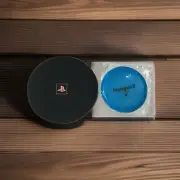 PS2 PlayStation 2 Blue Silicone Frisbee & PS3 PlayStation 3 Black Fabric Frisbee