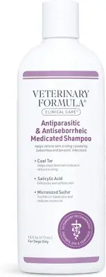 Perros Champu Antiparasitario y Antiseborreico para Sarna Garrapatas Pulgas Piel