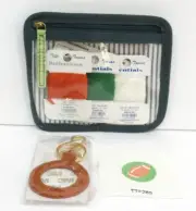 Planet Earth Rust Key fob Needlepoint Kit with Football Insert, threads, bag