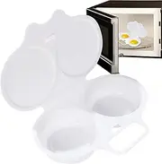 Microwave Egg Poacher - Microwave Egg Poacher Cups | Eggs, Round Poached Eggs, 2 Egg Steamer for Breakfast at Home
