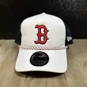 Boston Red Sox Trucker Hat Cap Mens Snapback White Black New Era Baseball NEW