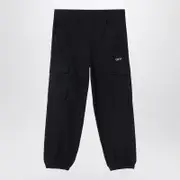 [Off-White™] Black jogging cargo trousers with logo 12+ Y Black