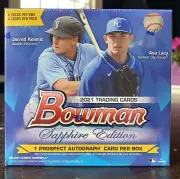 2021 Bowman Baseball Sapphire Edition Hobby Box - New SEALED - AUTO!