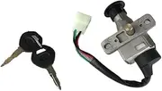 EXEGPLPVK Motorcycle Scooter Fit for Jog Fit for JOG100 Electric Ignition Switch Lock Set 2 Wire 4 Wire Power Door Lock for Jog 100cc Gy6 125 Cc 100 125(4 Wire)