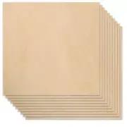 10pcs A4 Plywood Sheets 3mm Thickness (+/- 0.2mm) Basswood Plywood 11.8x11.8