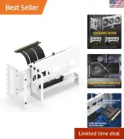 Vertical PCIe 4.0 GPU Mount Bracket Graphic Card Holder with 5V 3 Pin ARGB LE...