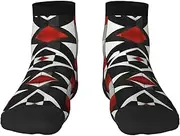 [JEJEA] Abstract Geometric Pattern print Men's Athletic Cushioned Crew Socks Crew Training Athletic Socks Men and Women for Sports