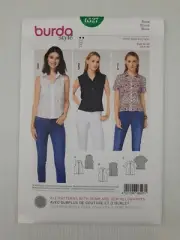 Burda Sewing Pattern 6527 Women's Blouse Pattern Size US 8-20 EUR 34-46 NEW