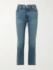 [FRAME] FRAME - Le Sleek High-rise Straight-leg Jeans - Mid denim - 28 28 Blue