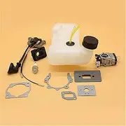 Yurefax Fuel Tank Carburetor Ignition Coil Gasket Kit, for 40-5 43CC 52CC CG430 CG520 1E40F-5 40F-5 Engine Brushcutter Spare Parts Lawn Mower Petrol Tank Cap
