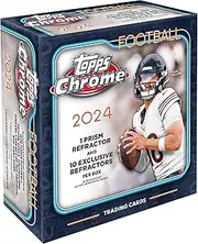 2024 Topps Chrome Football Cards Factory Sealed Mega Box