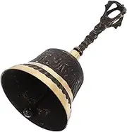 Garneck Retro Hand Cranked Bell Compact Decorative Antique Copper Hand Bell for Craft Projects at Home or Restaurant