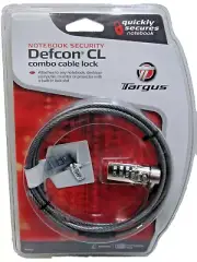 New Targus Notebook Security Defcon CL Combo Cable Lock For Your Laptop