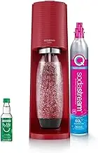 SodaStream Terra Sparkling Water Maker (Red) with CO2, Dishwasher Safe Bottle and Bubly Drop