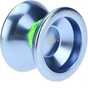 Oimzzr Professional T5 Overlord Aluminum Alloy Metal 8 Ball KK Bearing with String for Lake Blue