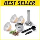 Eco-Friendly Refillable Aluminum Coffee Pods - Compatible with Vertuo Next