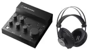 Audio Technica AT-UMX3 Live Stream Audio Recording USB Mixer+AKG Headphones