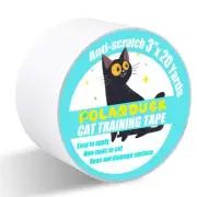 Anti Cat Scratch Tape 3 inches x 20 Yards Cat Training Tape 100% Transparent ...