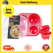 BRAND NEW Decor Microwave Steam Egg Poacher 4 Eggs BPA FREE Microsafe SAFE