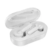 DT-5 TWS bluetooth 5.0 Earphone HiFi CVC8.0 Noise Cancelling Wireless Earbuds 2000mAh Power Bank Handsfree Headphone WHITE COLOR