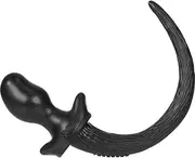 Black Puppy Tail Buttplug by Oxballs (Beagle - Medium)