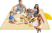 Large Picnic Blanket,Folding Camping Pad for Garden - Large Camping Sand Pad for Garden, Sandproof Playtime Blanket for Outside Picnic Beach Travel, 79x79 Inch