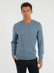 Merino Wool Cable Knit Sweater